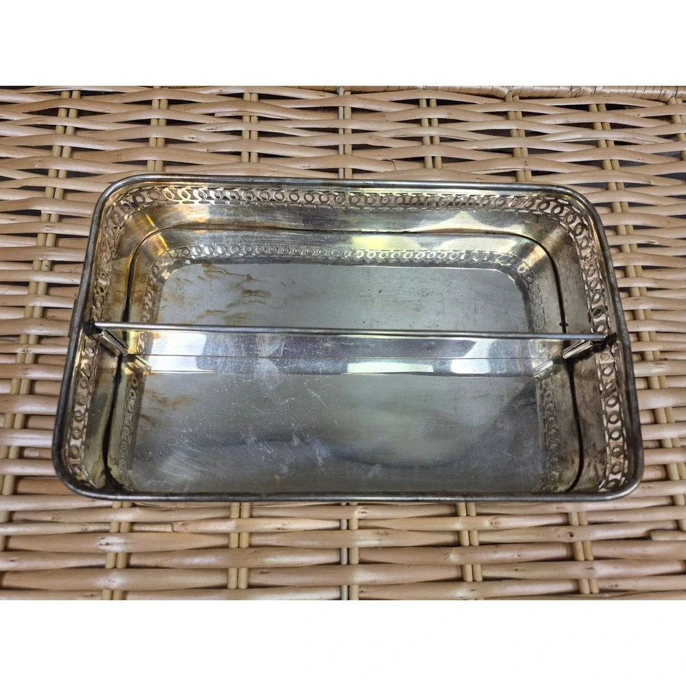 Bombay Company Silverplate Perforated Cutlery Tray with Divider 3105821